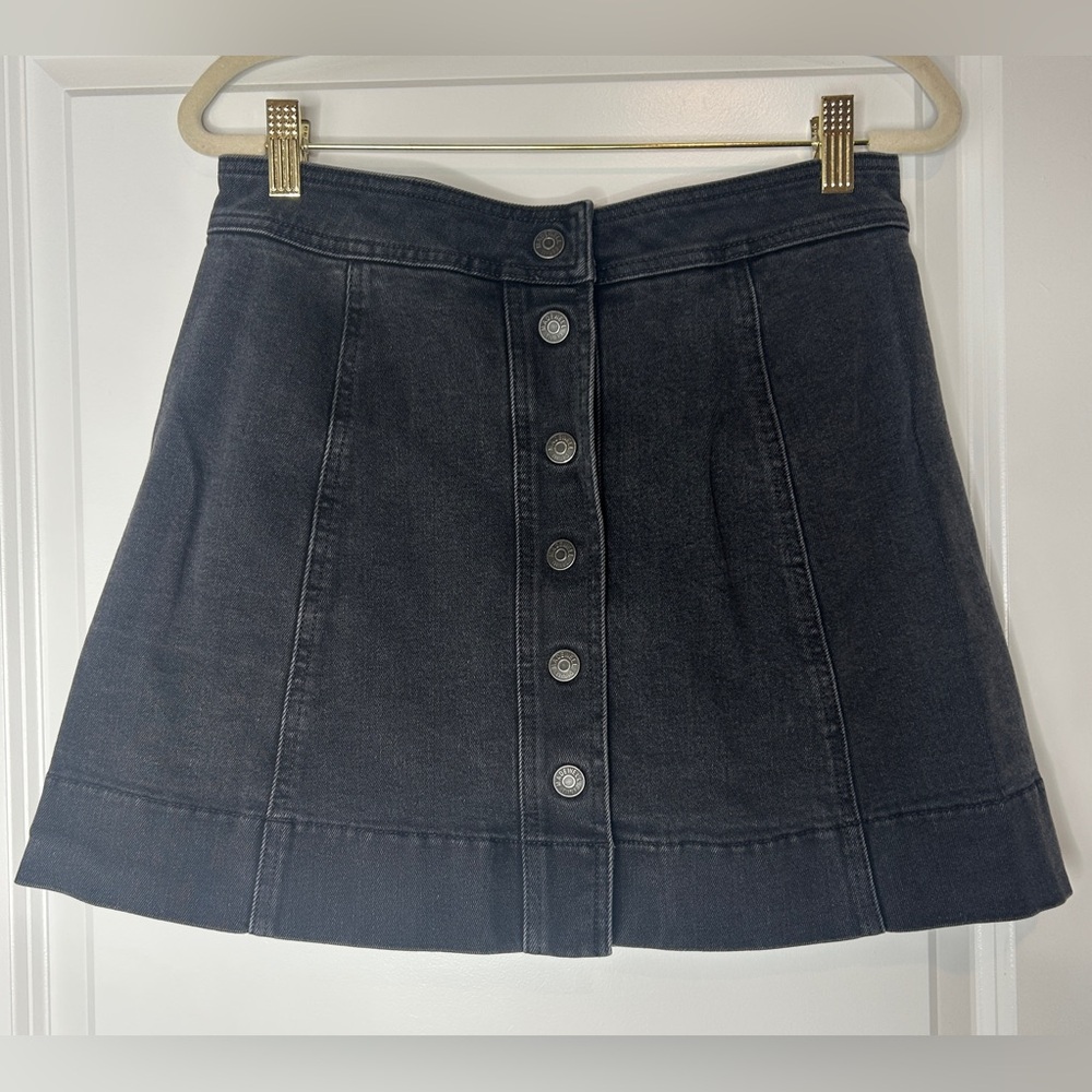 Madewell Black Denim Skirt